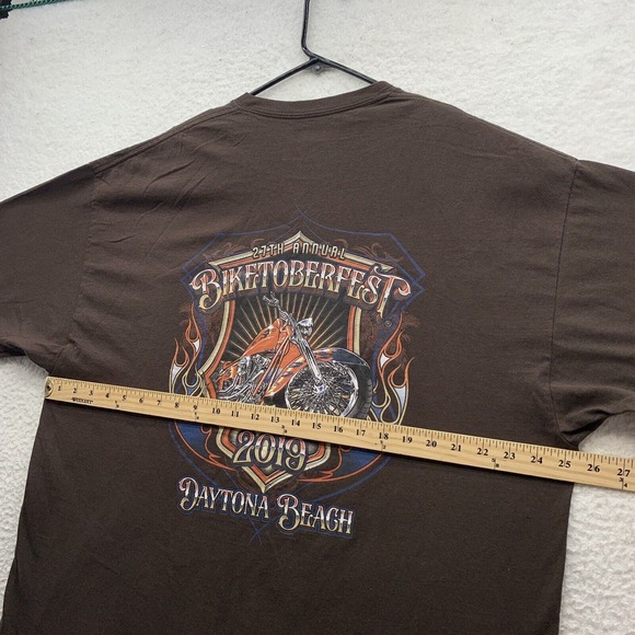 Biketoberfest 2019 T-Shirt Mens XXL 2XL Daytona Beach Black Motorcycle Biker Dad - Picture 7 of 9